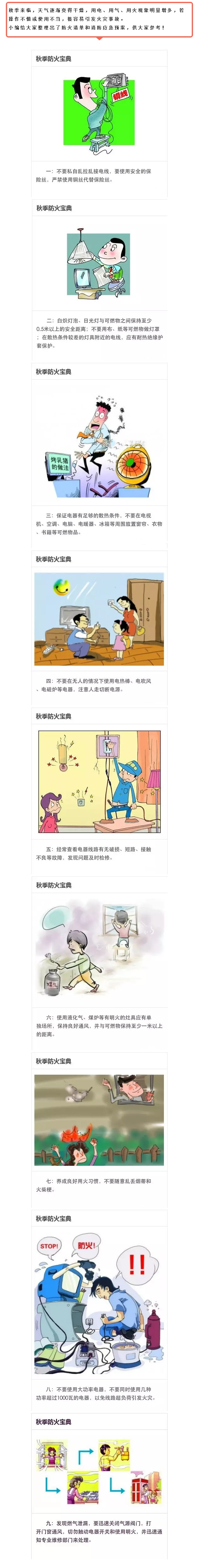 业主秋季防火清单